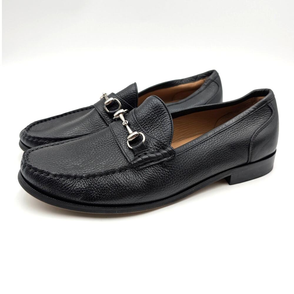 Donald Pliner Nickolas Bit Loafer Shoes Men's Black Size US11.5M EU44.5